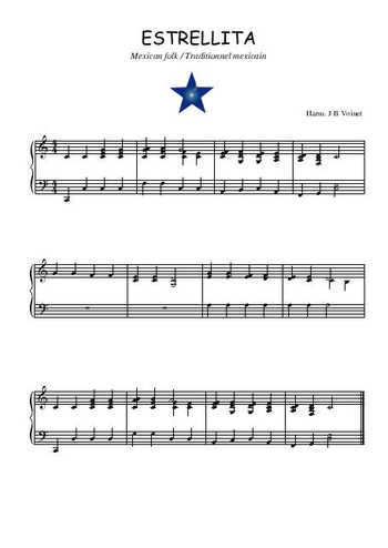 Téléchargez l'arrangement pour piano de la partition de Estrellita en PDF
